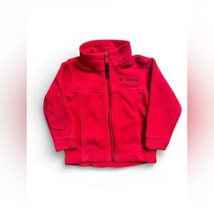 Columbia Red Fleece Zip-up Jacket size 3T